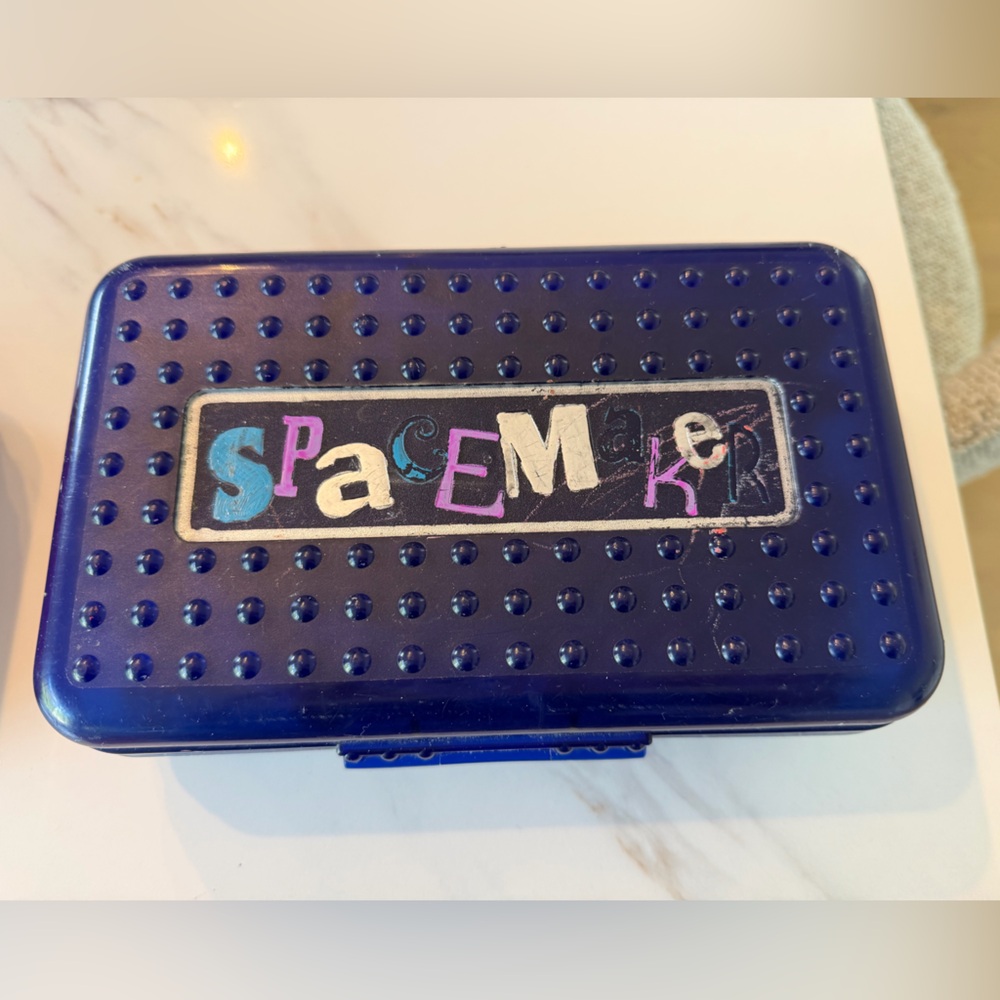 Blue vintage Spacemaker Pencil Box - Picture 1 of 2